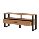 Ver imagem 3 de Rack para Tv até 55 Polegadas 1 Gaveta Industrial Freijó/preto - Dalla Costa