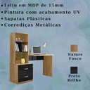 Ver imagem 5 de Escrivaninha Multifuncional 2 Gavetas 138cm Preto Nature Plla