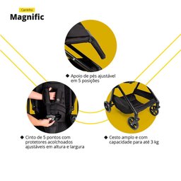 Carrinho com Bebê Conforto Travel System Magnific Trio Full Black - Safety 1st - 6