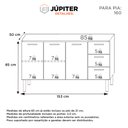 Ver imagem 6 de Gabinete Cozinha em Aço Júpiter 160 3 Gavetas Branco - Cozimax