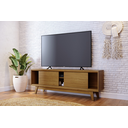 Ver imagem 2 de Bancada 164m Atlas com Portas Deslizantes e Pés Usinados - Cumaru Madetec