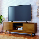 Ver imagem 1 de Bancada 164m Atlas com Portas Deslizantes e Pés Usinados - Cumaru Madetec