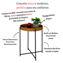 Ver imagem 2 de Mesa de Centro Apoio Sala Estar Decorativa Redonda Canto Mesinha Lateral Sofá Casa Madecor Tampo Pre