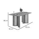 Ver imagem 2 de Mesa Sala Jantar Luma + 6 Cadeiras Julia Cedro DJ Móveis