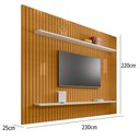 Ver imagem 3 de Painel Roma 230cm MDF com Acabamento Ripado Cinamomo e Off White RV Móveis