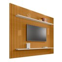 Ver imagem 1 de Painel Roma 230cm MDF com Acabamento Ripado Cinamomo e Off White RV Móveis