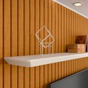 Ver imagem 4 de Painel Roma 230cm MDF com Acabamento Ripado Cinamomo e Off White RV Móveis