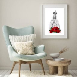 Quadro Nossa Senhora Imaculada Conceição - 60x48cm:madeira Branca - 2