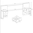 Ver imagem 3 de Conjunto Cabeceira Extensível e Guarda Roupa Casal 6 Portas 9 Gavetas Espresso Móveis