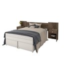 Ver imagem 4 de Conjunto Cabeceira Extensível e Guarda Roupa Casal 6 Portas 9 Gavetas Espresso Móveis