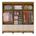 Ver mais imagens de Conjunto Cabeceira Extensível e Guarda Roupa Casal 6 Portas 9 Gavetas Espresso Móveis