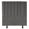 Cabeceira Cama Box Solteiro Estofada Carla 90 Cm Linho:cinza Escuro - 1