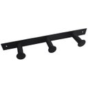 Ver imagem 1 de Cabideiro de Parede 3 Ganchos Multiusos para Roupas Bolsas e Acessórios Duler Preto