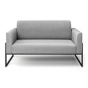 Ver imagem 6 de Sofá Namoradeira 2 Lugares Base Industrial Alta Preto Marisa Suede Cinza D03 - D'rossi