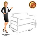Ver imagem 5 de Sofá Namoradeira 2 Lugares Base Industrial Alta Preto Marisa Suede Cinza D03 - D'rossi