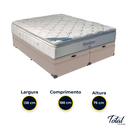 Ver imagem 3 de Cama Box Baú Bipartido Casal Bege e Colchão Freedom Molas Ensacadas Ortobom