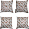 Kit 4 Capa de Almofada Impermeável Estampa Digital 100% Algodão Geométrica Fundo Salmão Área Externa - 1