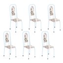 Ver imagem 1 de Cadeiras para Sala de Jantar 6 Unidades Lara Branco/Arabesco