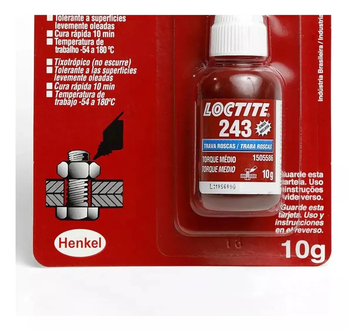 Adesivo Trava Roscas Loctite 243 10g - 5