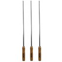 Ver imagem 1 de Kit 3 Espetos Inox para Coração 85cm Carne Churrasqueira Cabo Madeira Taumer