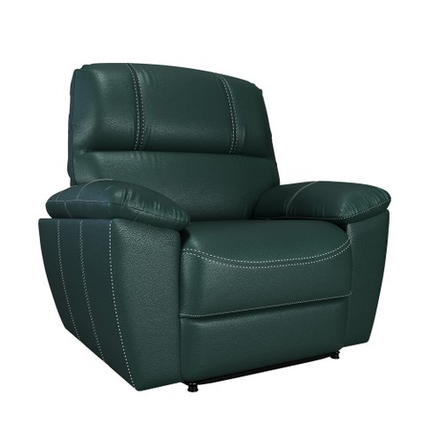 Poltrona do Papai Reclinável Elétrica Armênia Power Touch Couro Verde - Gran Belo