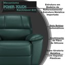 Ver imagem 3 de Poltrona do Papai Reclinável Elétrica Armênia Power Touch Couro Verde - Gran Belo