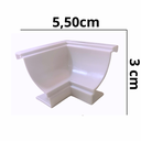 Ver imagem 3 de Kit/10 Cantoneira Interna Branco para Moldura/sanca de Forro Pvc