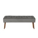 Ver imagem 2 de Banco Estofado Rubi 1,20m Suede Cinza - Clique Decorações