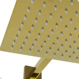 Kit Ducha Chuveiro Acabamento Registro Misturador Dourado Gold - 10