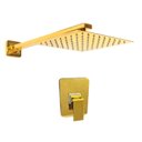 Ver imagem 1 de Kit Ducha Chuveiro Acabamento Registro Misturador Dourado Gold