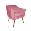 Ver imagem 3 de Kit 2 Poltronas Decorativa Agatha Suede Rosa Pés Madeira Ms Decor