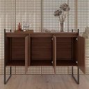 Ver imagem 6 de Conjunto Buffet e Aparador Fenix Industrial 3 Portas 1 Gaveta MDP 120cm Affara