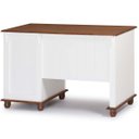 Ver imagem 4 de Escrivaninha 3 Gavetas Suporte Teclado e Divisor de Ambiente 50605 Linz Moveis Branco/imbuia Glazer