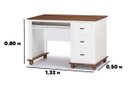 Ver imagem 4 de Escrivaninha 3 Gavetas Suporte Teclado e Divisor de Ambiente 50605 Linz Moveis