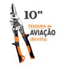 Tesoura para Chapa com Lâmina Dentada e Cabo Ergonômico Direito - 3