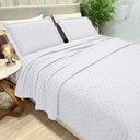 Ver imagem 2 de Cobre Leito Percal Toque de Pluma Luar Casal 3 Pçs Branco