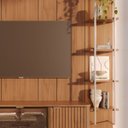 Ver imagem 7 de Estante para TV Home Theater 75" 100% MDF 254cm Vidro Reflecta Prateleiras LED Neon Float Canella