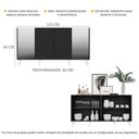 Ver imagem 4 de Aparador Buffet 4 Portas com Espelho Retrô Vegas Multimóveis V3562 Preto/Branco