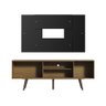 Rack Madesa Cairo e Painel para TV até 58 Polegadas com Pés de Madeira Rustic/Preto 5ZD8 Cor:Rustic/ - 9