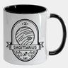 Caneca Branca com Interna Preta Y5 Signo Sagitário Planeta Arte - 1