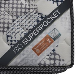 Colchão Viúva Ortobom Iso Molas Superpocket Ortopillow Preto/azul 128x188x35 - 5