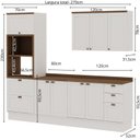 Ver imagem 2 de Armário de Cozinha Modulada 2,70m 9 Peças Iluminata Genialflex