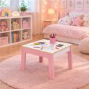 Ver imagem 2 de Mesa Infantil Madeira Mesinha Criança Rosa MDF Menina Escolar Brinquedoteca Estudos Moderna Multiuso
