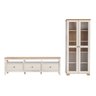 Conjunto de Sala 2 Peças com 1 Rack e 1 Cristaleira Ananda CabeCasa MadeiraOriginals - 2