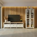 Ver imagem 1 de Conjunto de Sala 2 Peças com 1 Rack e 1 Cristaleira Ananda CabeCasa MadeiraOriginals