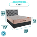 Ver imagem 2 de Cama Box Bau + Colchão Casal Ortobom Molas Ensacadas Airtech + Cabeceira Estofada