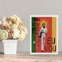 Ver imagem 1 de Quadro Gilberto - Andá com Fé Eu Vou 33x24cm - com Vidro:moldura Preta