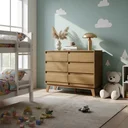 Ver imagem 3 de Cômoda para Quarto Londres com 6 Gavetas - Amêndoa