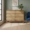 Ver imagem 4 de Cômoda para Quarto Londres com 6 Gavetas - Amêndoa