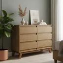 Ver imagem 5 de Cômoda para Quarto Londres com 6 Gavetas - Amêndoa